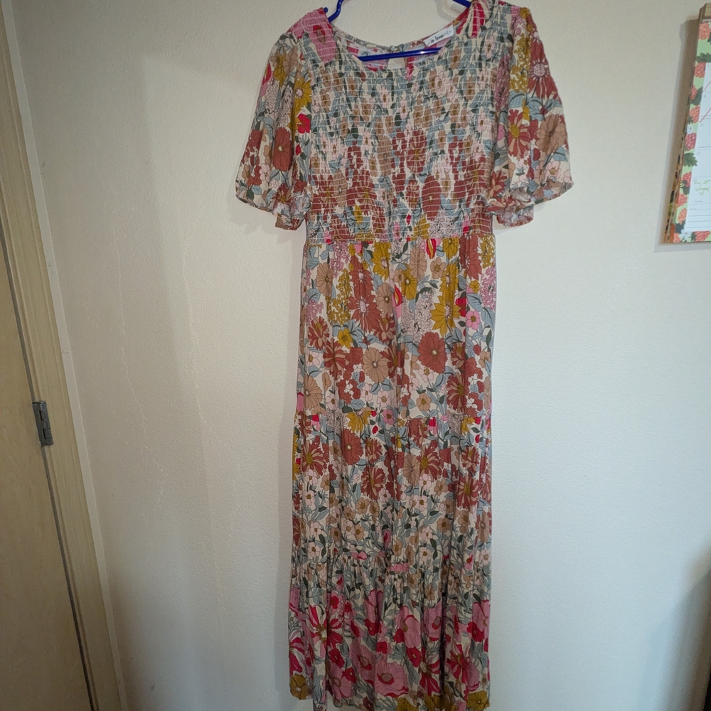 In Bloom Multicolor Floral Maxi Dress